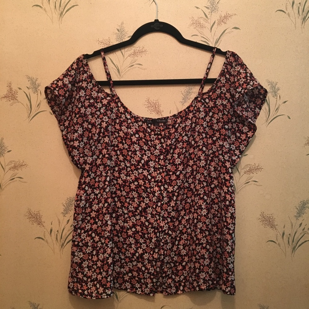 Beautiful floral off the shoulder top